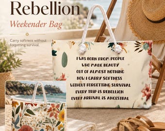 Soft Rebellion Botanical Weekender Bag