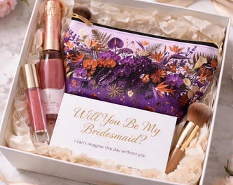 Royal Orchid Garden Makeup Bag