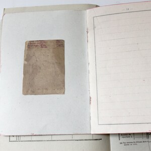 Il piccolo quaderno smarrito, quaderno fatto a mano, ardesia e rosso, cucito a mano immagine 5