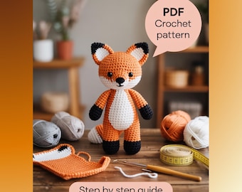 Cute Crochet Fox Pattern | Amigurumi Plushie Tutorial | Beginner-Friendly |Nursery Gift  | Instant PDF Download