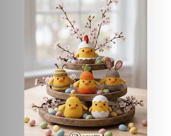 5+ Easter Crochet Pattern | Easy Amigurumi Chicken Crochet | Animal Plushie Toy Pattern | Instant PDF Download