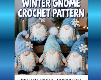 Winter Gnome Crochet Pattern | Amigurumi Triangle Gnome Hat | Easy Home Decor |Christmas Holiday | Cute Gifting | Digital PDF Download