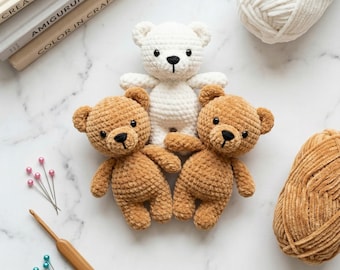 Teddy Bear Crochet Pattern | Cute Amigurumi Plush Toys | Easter Animal Crochet | Instant Digital Download