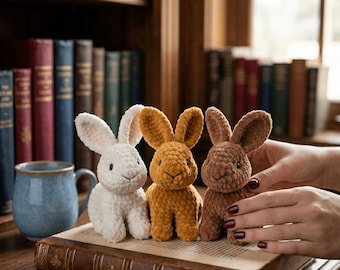 Rabbit Crochet Pattern | Cute Bunny Amigurumi Plush Toys | Easter Animal Crochet | Instant PDF Download