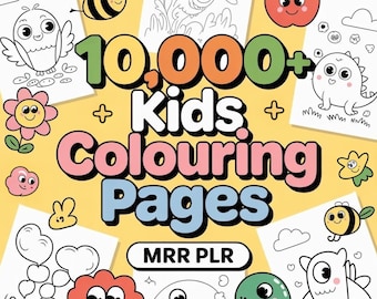 10,000+ Coloring Pages Mega Bundle for Kids & Adults | Forest Witch, Fairy Flower, Weather, Educational, Holiday Printables PLR PDF