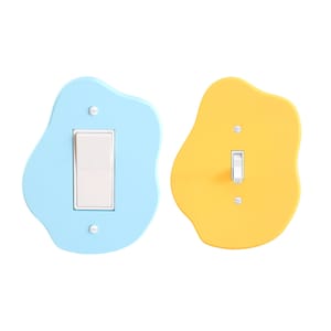Modern Light Switch Cover Plate | Unique Irregular Textured Toggle, Rocker, and Outlet Switch Plate | Decorator Switches | Home Decors