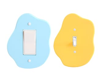 Modern Light Switch Cover Plate | Unique Irregular Textured Toggle, Rocker, and Outlet Switch Plate | Decorator Switches | Home Decors