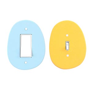 Cozy Light Switch Cover Plate | Irregular Oval Textured Toggle, Rocker, and Outlet Switch Plate | Decorator Switches | Wall Plate