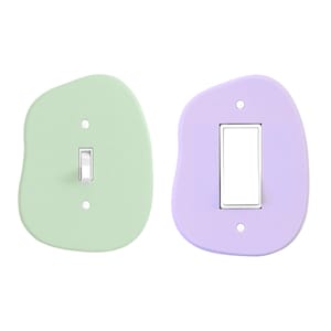 Cozy Light Switch Cover Plate | Irregular Rectangle Textured Toggle, Rocker, and Outlet Switch Plate | Decorator Switches | Home Decors