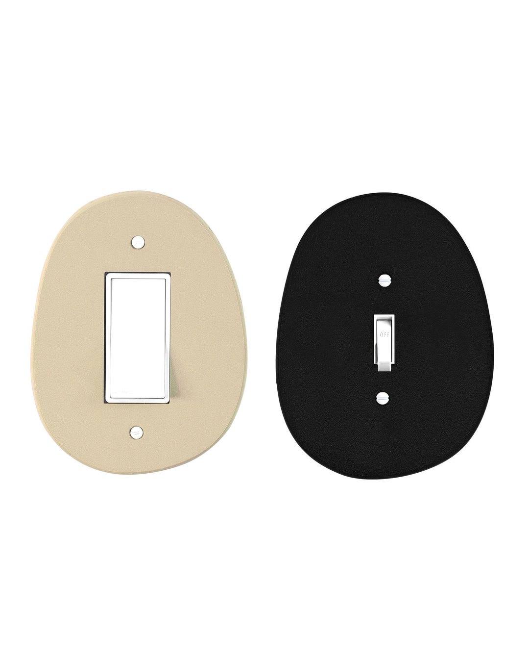 Modern Black Irregular Light Switch Cover Plate | Abstract Oval ...