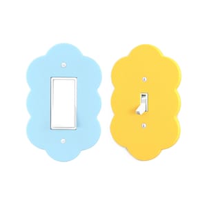 Cozy Rounded Edge Light Switch Cover | Modern Textured Toggle, Rocker, and Outlet Switch Plate | Decorator Switches | Unique Wall Plate