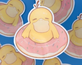 Psyduck Sticker - “floatie mcgee” - Vinyl Handcut Sticker