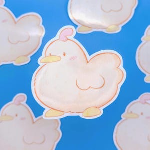 Cozy Farm Chicken Sticker - Stardew Valley Inspired - Vinyl Handcut Sticker
