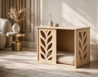 Indoor Dog House with Decorative Cutout Design Cat House