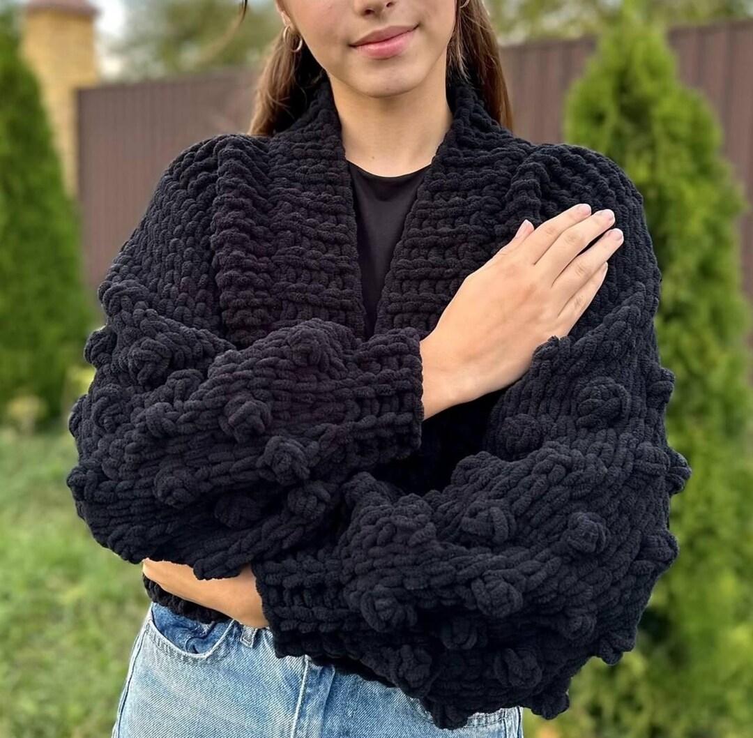 Wool Oversized Knit Cardigan Black Namu Shop Auralee Super Fine