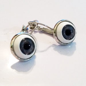 Rainy Day - Gothic Steampunk Eye Ball Dangle Drop Earrings