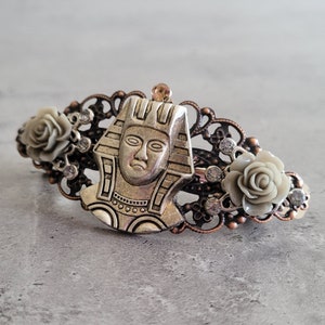 Gothic Steampunk Egyptische Oude Koning Ramses haar accessoire barrette clip pin