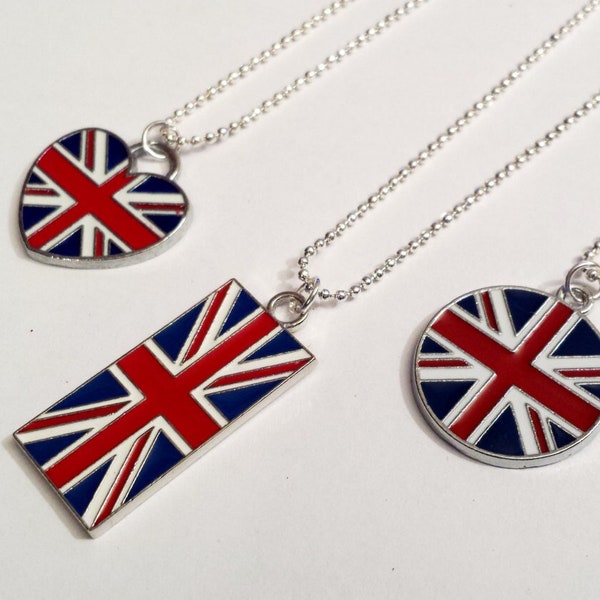 England Britain British UK Flag Necklace