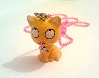 Drewniany Kotek Kot Rysunek ładny Fajny Emo Kawaii Naszyjnik