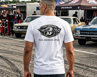 Star Spangled AF Eagle Racing T-Shirt | Pure American Speed