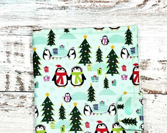 Cross Stitch Project Folder Small - Embroidery Needlepoint Storage - Winter Penguins, Printed Vinyl