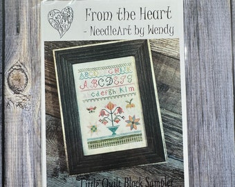 Little Quilt Block Sampler - From the Heart Needleart by Wendy | Cross Stitch Pattern Chart