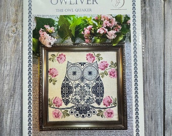 Owliver The Owl Quaker - Yasmin's Made With Love | Cross Stitch Pattern Chart