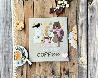 Autumn Spiced Coffee - Madame Chantilly | Cross Stitch Pattern Chart