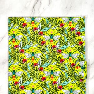 Cross Stitch Project Folder - Embroidery Needlepoint Storage - Tula Pink Full Moon Forest Shake Your Honey Maker, Bees, Green