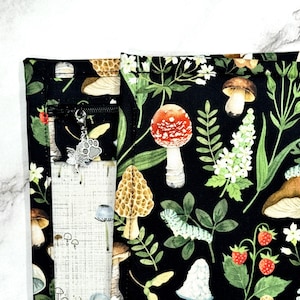 Cross Stitch Project Bag Vinyl Front - Mushrooms, Snails & Strawberries