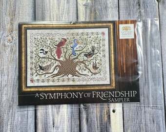Symphony of Friendship - Cottage Garden Samplings | Cross Stitch Pattern Chart