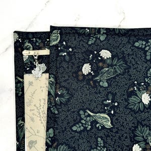 Cross Stitch Project Bag Vinyl Front Embroidery Needlepoint Storage - Nature&#39;s Whisper, Birds and Botanicals