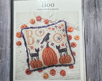 Boo - Hello From Liz Mathews | Cross Stitch Pattern Chart