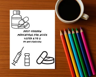 Pharmacology Coloring Book Guide for NCLEX