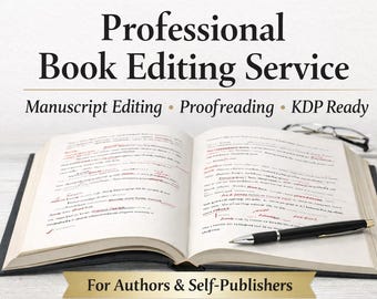 Professional Book Editing Service | Manuscript Editing for Authors | Amazon KDP, eBook & Print Proofreading