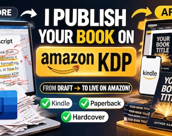 Amazon KDP Publishing Service | Publish Your Book on Kindle, Paperback and Hardcover | eBook Upload Book Publishing Expert Service