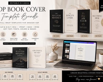 Print-Ready KDP Book Cover Templates Bundle | Editable Canva (6x9, 8.5x11)