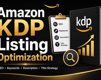 Serviço de Marketing de Livros para Amazon KDP | Otimização de Listagens, Redação de Descrições SEO, Otimização de Títulos e Subtítulos, Pesquisa de Palavras-chave