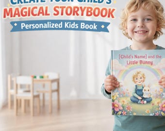 Personalized Kids Story Book | Brave Bunny, Emotional Learning (PDF Digital Download)