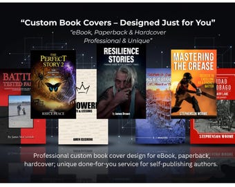 Custom Book Cover Design | eBook, Paperback and Hardcover | Professional Done-for-You | Self Publishing for KDP