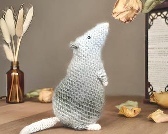 Padrão de crochê de rato amigurumi - Tutorial DIY de brinquedo de pelúcia de rato Rüdiger, PDF para impressão