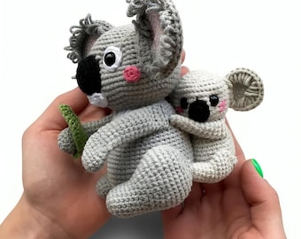 Amigurumi Koala with Baby Crochet Pattern: PDF Tutorial