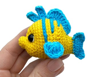 Flounder Amigurumi Crochet Pattern: Little Mermaid Inspired Fish (PDF)