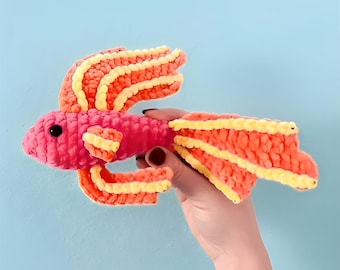 Virkmönster för Bettafisk: Amigurumi-plyschleksak PDF (nybörjarvänlig)
