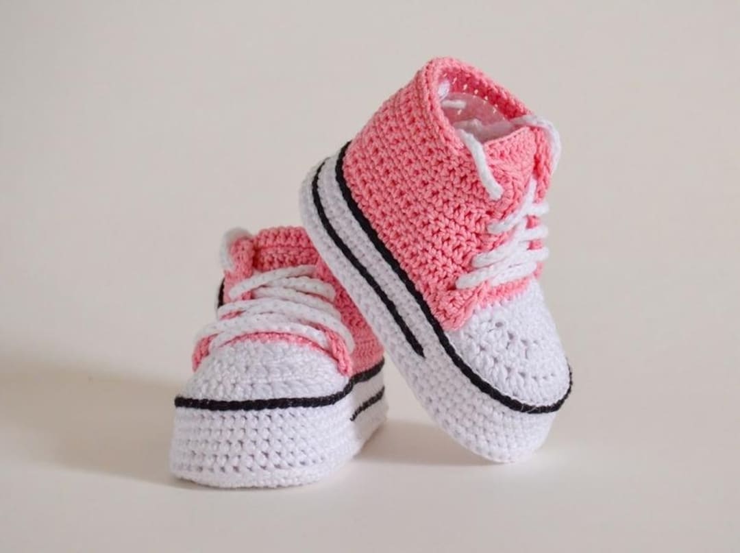 Crochet Baby Shoes Pattern 0–3 Months – High Top Baby Sneakers – PDF ...