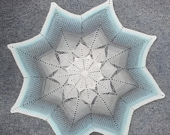 Crochet Star Mandala Pattern | Geometric Doily Wall Art (PDF)