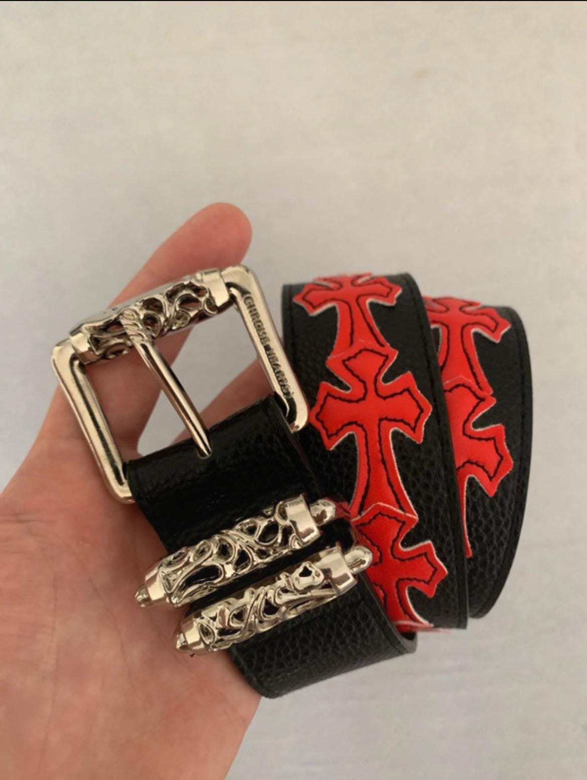 アクセサリー Bill Wall LeatherBuckle+ChromeHeartsBelt Sterling Skull Belt Buckle - Bill Wall Leather Inc.