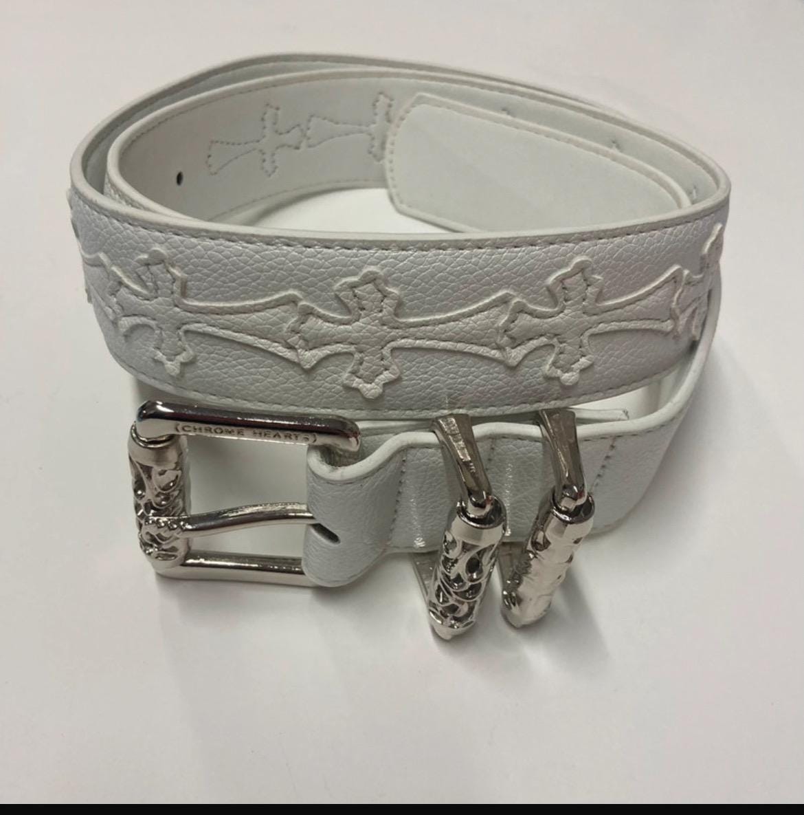 小物 diavlo crown white leather belt Y2K 00s 小物 diavlo crown white leather belt Y2K 00s diavlo crown