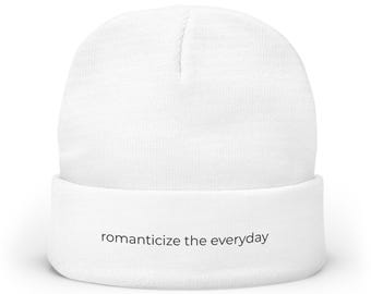 Cozy Knit Beanie Winter Warm Hat Unisex Embroidery Classic Minimal Chic Britt main image 4