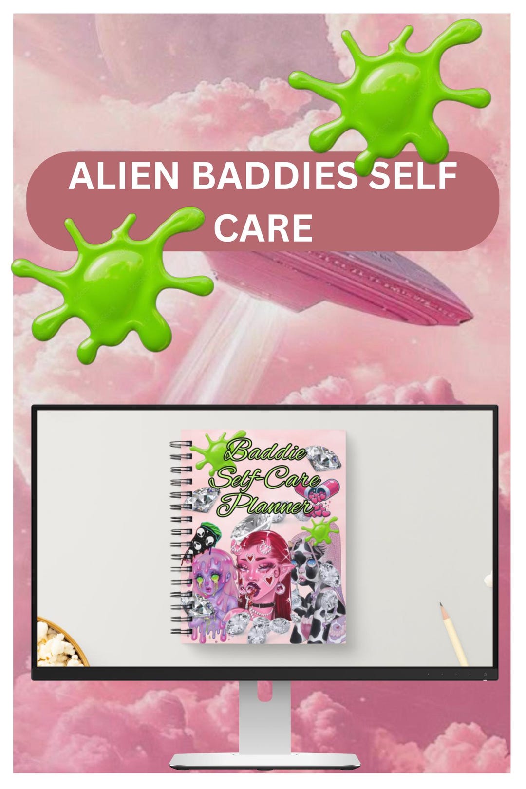 Baddie Alien Selfcare Planner | Printable Selfcare Journal | Inclusive ...